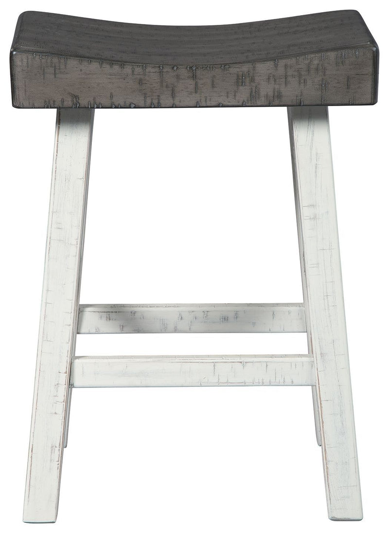 Glosco - Brown Gray / Antique White - Counter Height Bar Stool (set Of 2)-Washburn's Home Furnishings