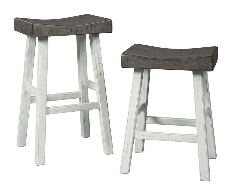 Glosco - Brown Gray / Antique White - Counter Height Bar Stool (set Of 2)-Washburn's Home Furnishings