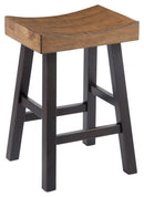 Glosco - Medium Brown / Dark Brown - Counter Height Bar Stool (set Of 2)-Washburn's Home Furnishings