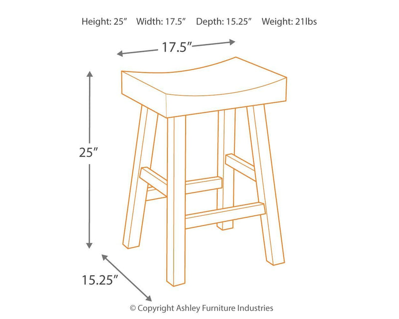 Glosco - Medium Brown/dark Brown - Stool (2/cn)-Washburn's Home Furnishings