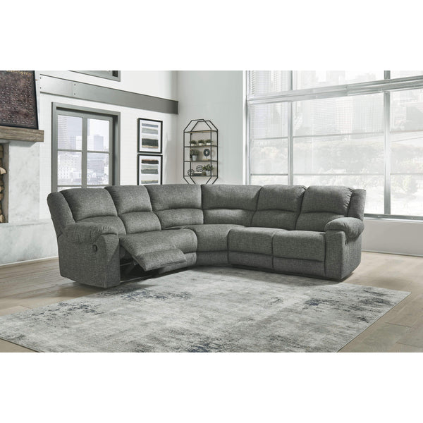 Goalie - Pewter - Left Arm Facing Recliner 5 Pc Sectional-Washburn's Home Furnishings