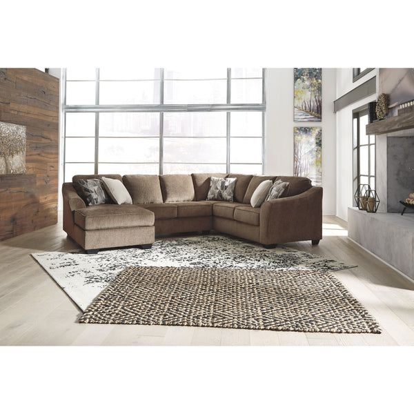 Graftin - Teak - Left Arm Facing Chaise 3 Pc Sectional-Washburn's Home Furnishings