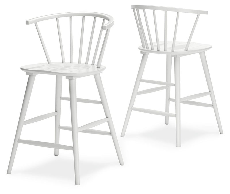 Grannen - White - Barstool (2/cn)-Washburn's Home Furnishings