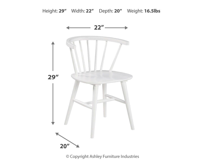 Grannen - White - Dining Chair (set Of 2)-Washburn's Home Furnishings