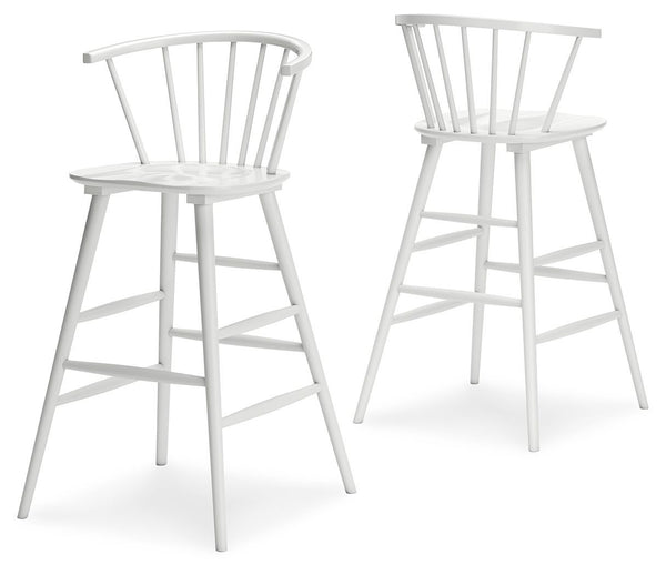 Grannen - White - Tall Barstool (2/cn)-Washburn's Home Furnishings