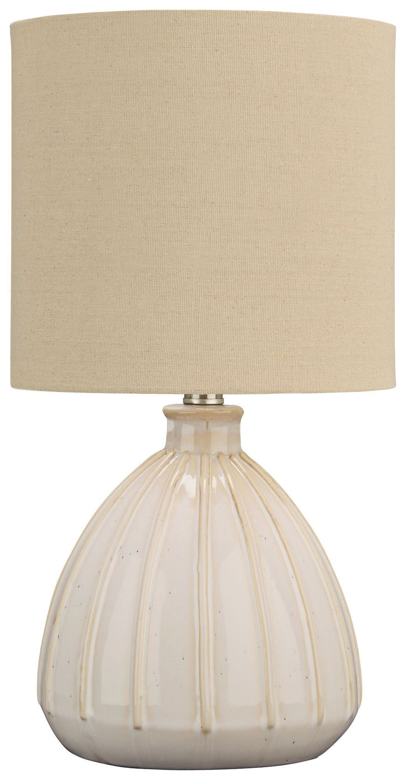 Grantner - Off White - Ceramic Table Lamp (1/cn)-Washburn's Home Furnishings