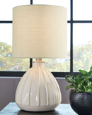 Grantner - Off White - Ceramic Table Lamp (1/cn)-Washburn's Home Furnishings