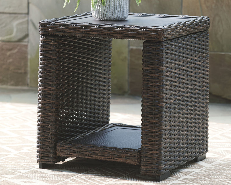 Grasson - Brown - Square End Table-Washburn's Home Furnishings