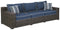 Grasson - Brown/blue - Sofa With Cushion-Washburn's Home Furnishings