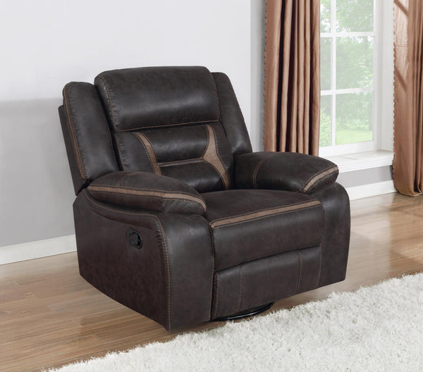 Greer - Swivel Glider Recliner - Brown-Washburn's Home Furnishings