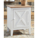 Gylesburg - White/brown - Accent Cabinet-Washburn's Home Furnishings