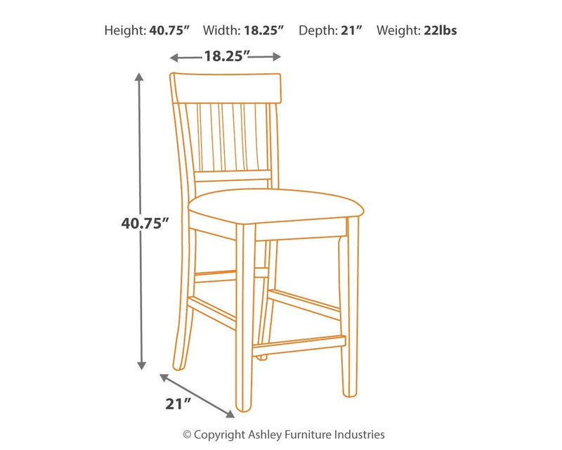 Haddigan - Dark Brown - Counter Height Bar Stool (set Of 2)-Washburn's Home Furnishings