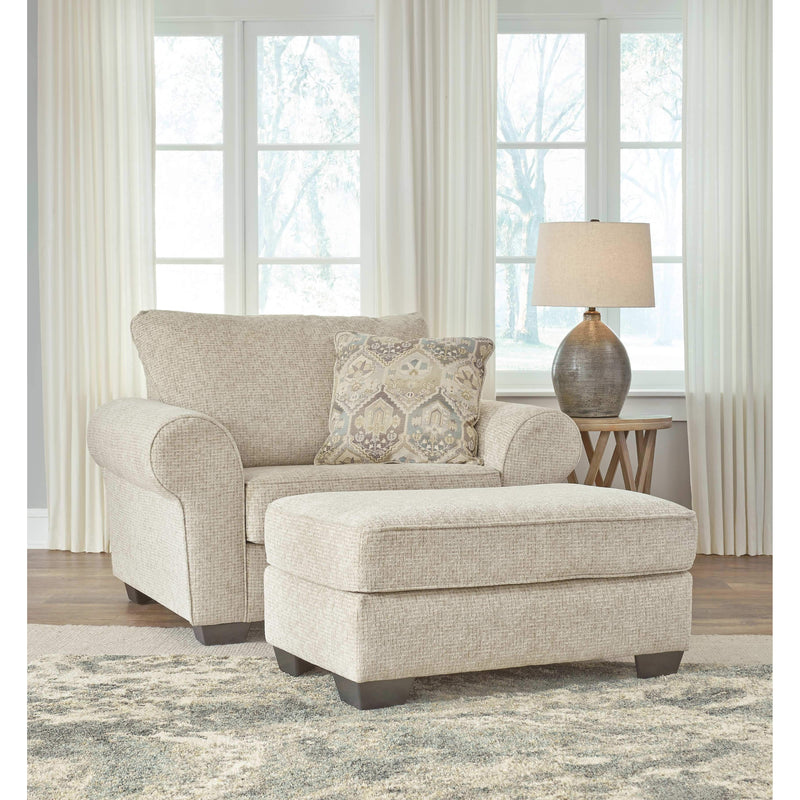 Haisley - Ivory - 2 Pc. - Chair And A Half, Ottoman-Washburn's Home Furnishings