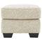 Haisley - Ivory - Ottoman-Washburn's Home Furnishings