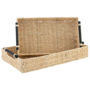 Halima - Tan - Tray Set (2/cn) - Palm Leaf-Washburn's Home Furnishings