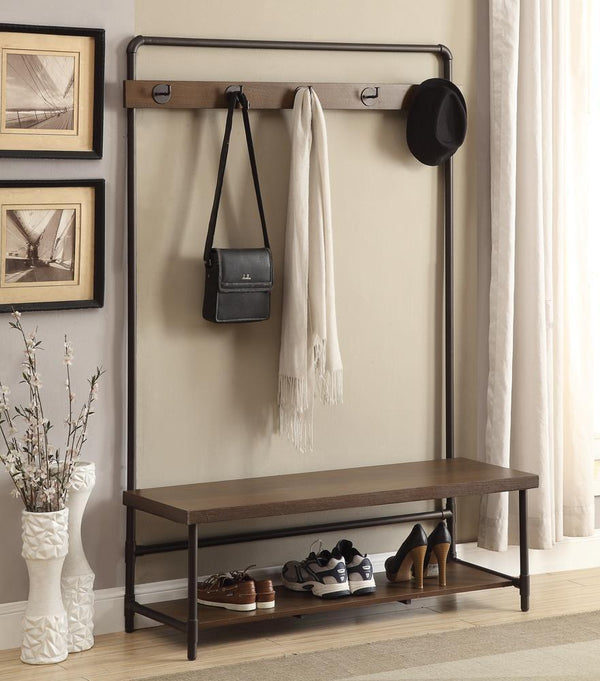 Hall Tree With 5 Coat Hooks - Brown-Washburn's Home Furnishings