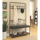 Hall Tree With 6-hook - Black-Washburn's Home Furnishings