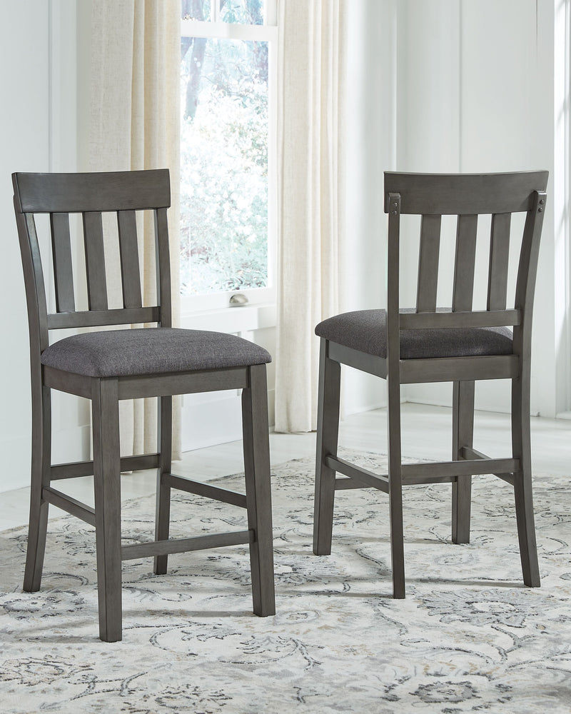 Hallanden - Black / Gray - Counter Height Bar Stool (set Of 2)-Washburn's Home Furnishings