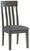 Hallanden - Black / Gray - Dining Uph Side Chair (2/cn)-Washburn's Home Furnishings