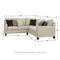 Hallenberg - Fog - Left Arm Facing Loveseat 2 Pc Sectional-Washburn's Home Furnishings