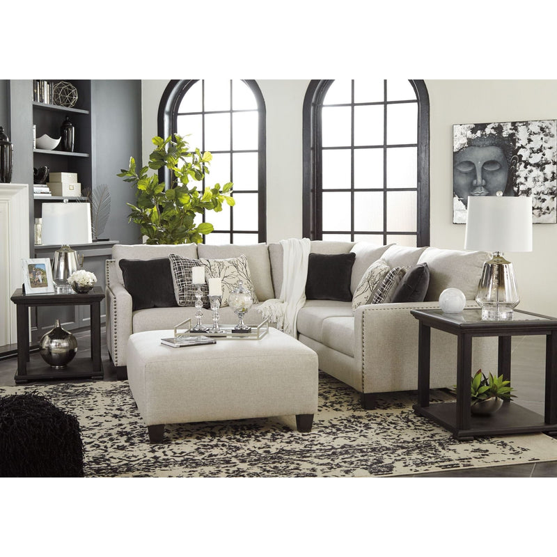 Hallenberg - Fog - Left Arm Facing Loveseat 3 Pc Sectional-Washburn's Home Furnishings