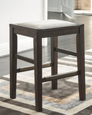 Hallishaw - Dark Brown - Upholstered Stool (1/cn)-Washburn's Home Furnishings