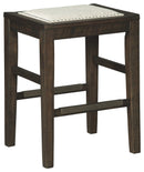 Hallishaw - Dark Brown - Upholstered Stool (1/cn)-Washburn's Home Furnishings