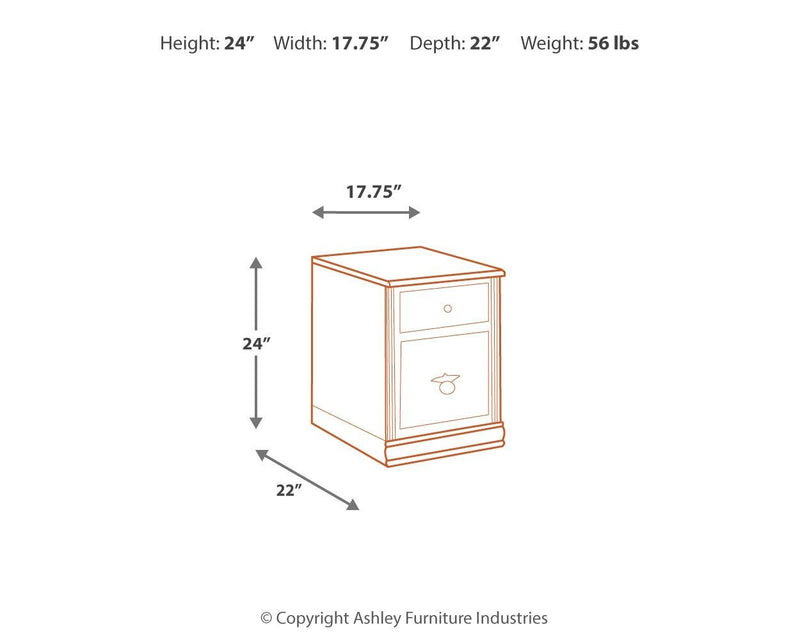 Hamlyn - Medium Brown - File Cabinet-Washburn's Home Furnishings