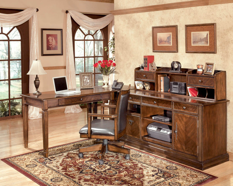 Hamlyn - Medium Brown - Home Office Swivel Desk Chair-Washburn's Home Furnishings