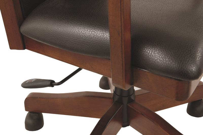 Hamlyn - Medium Brown - Home Office Swivel Desk Chair-Washburn's Home Furnishings