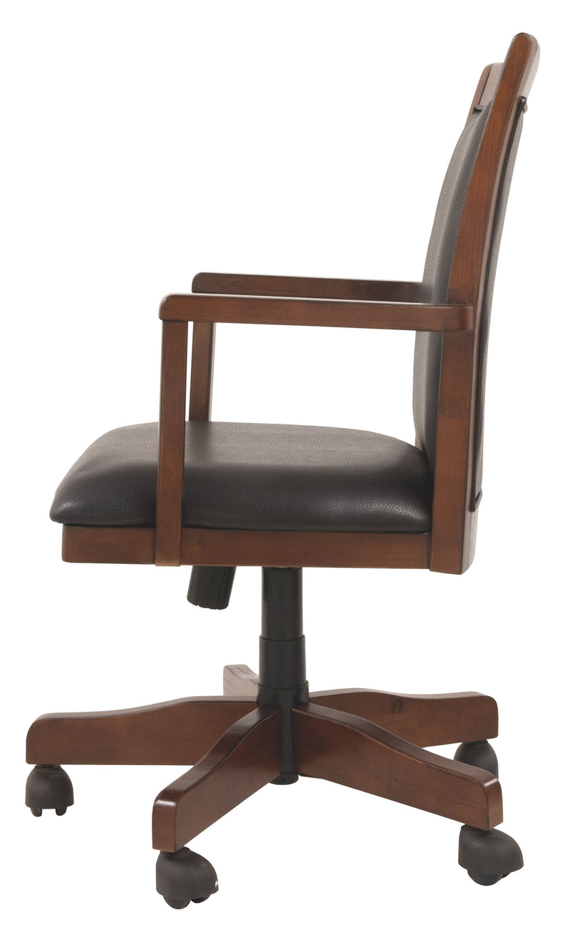 Hamlyn - Medium Brown - Home Office Swivel Desk Chair-Washburn's Home Furnishings