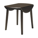 Hammis - Dark Brown - Round DRM Drop Leaf Table-Washburn's Home Furnishings