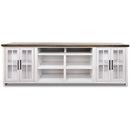 Hampton Super Console in Barnwood W/Jasmine White-Washburn's Home Furnishings