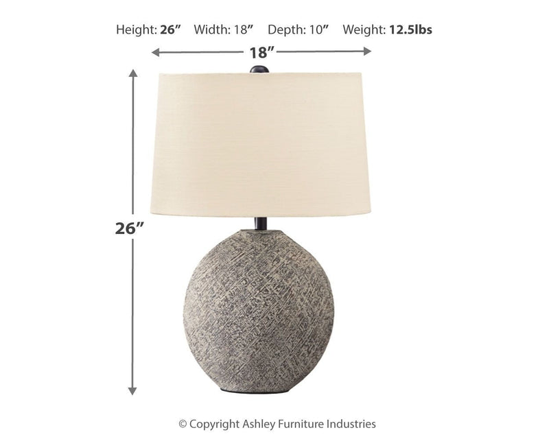 Harif - Beige - Paper Table Lamp (1/cn)-Washburn's Home Furnishings