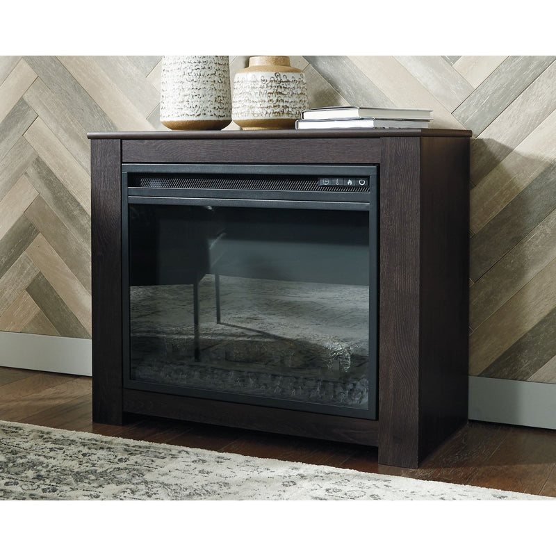 Harlinton - Black - Fireplace Mantel w/FRPL Insert-Washburn's Home Furnishings