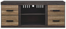 Harlinton - Warm Gray - Lg Tv Stand W/fireplace Option-Washburn's Home Furnishings