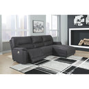 Henefer - Midnight - Left Arm Facing Power Recliner 3 Pc Sectional-Washburn's Home Furnishings