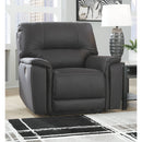 Henefer - Midnight - Pwr Recliner/adj Headrest-Washburn's Home Furnishings