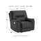 Henefer - Midnight - Pwr Recliner/adj Headrest-Washburn's Home Furnishings