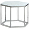 Hexagon - Glass Top Accent Table - White-Washburn's Home Furnishings