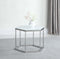 Hexagon - Glass Top Accent Table - White-Washburn's Home Furnishings