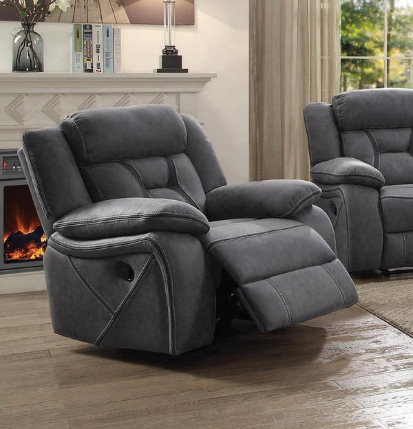 Higgins - Recliner - Gray-Washburn's Home Furnishings