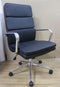 High Back Upholstered Office Chair - Black-Washburn's Home Furnishings