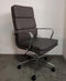 High Back Upholstered Office Chair - Grey-Washburn's Home Furnishings