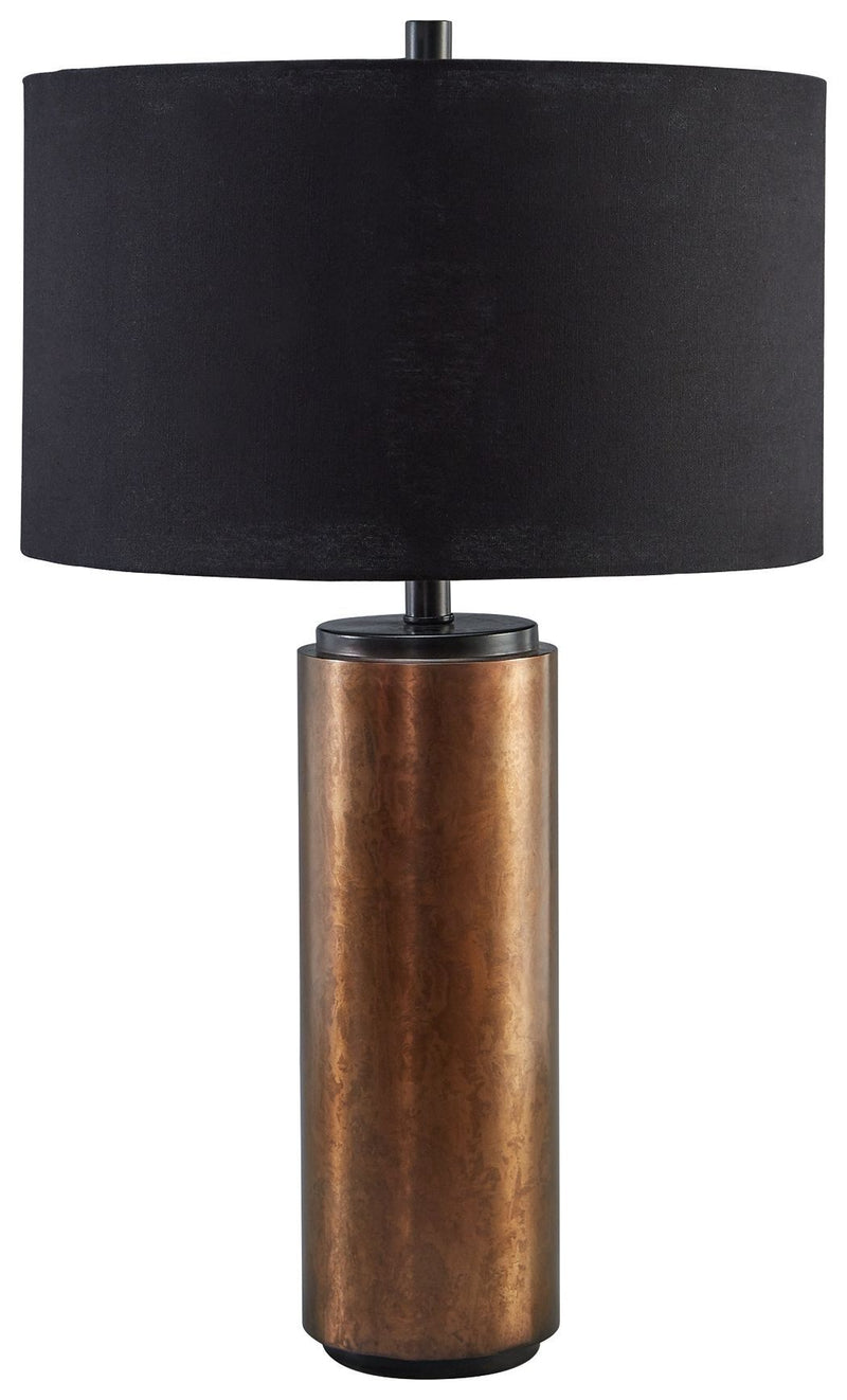 Hildry - Antique Brass Finish - Metal Table Lamp (1/cn)-Washburn's Home Furnishings