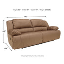 Hogan - Mocha - 2 Seat Reclining Sofa-Washburn's Home Furnishings