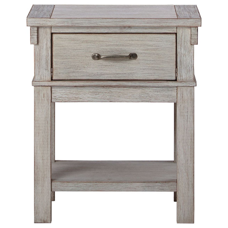 Hollentown - Whitewash - One Drawer Night Stand-Washburn's Home Furnishings