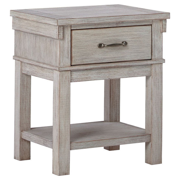 Hollentown - Whitewash - One Drawer Night Stand-Washburn's Home Furnishings