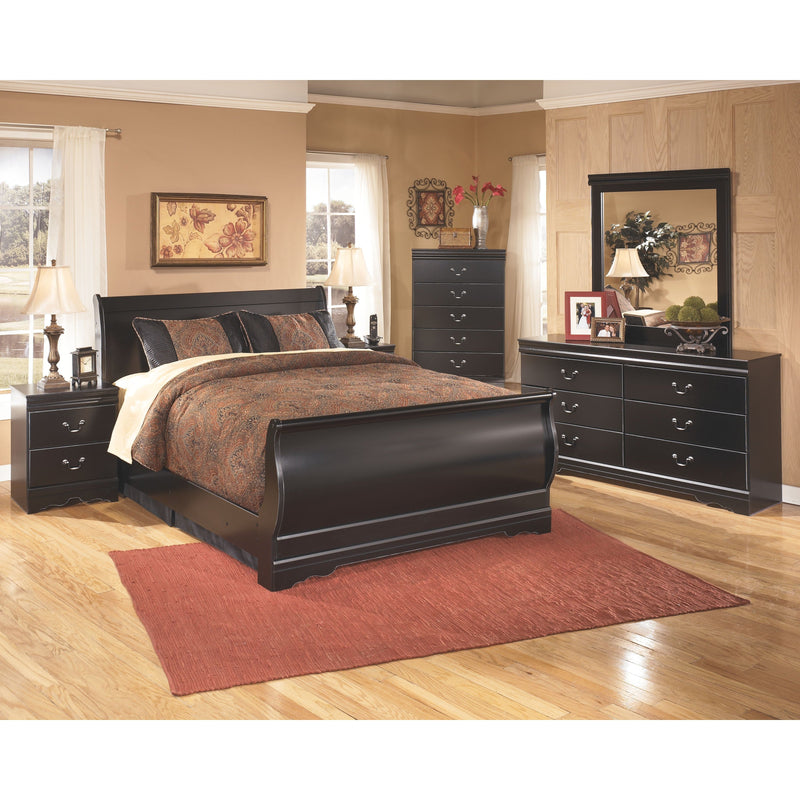 Huey - Black - Five Drawer Chest-Washburn's Home Furnishings