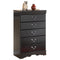 Huey - Black - Five Drawer Chest-Washburn's Home Furnishings